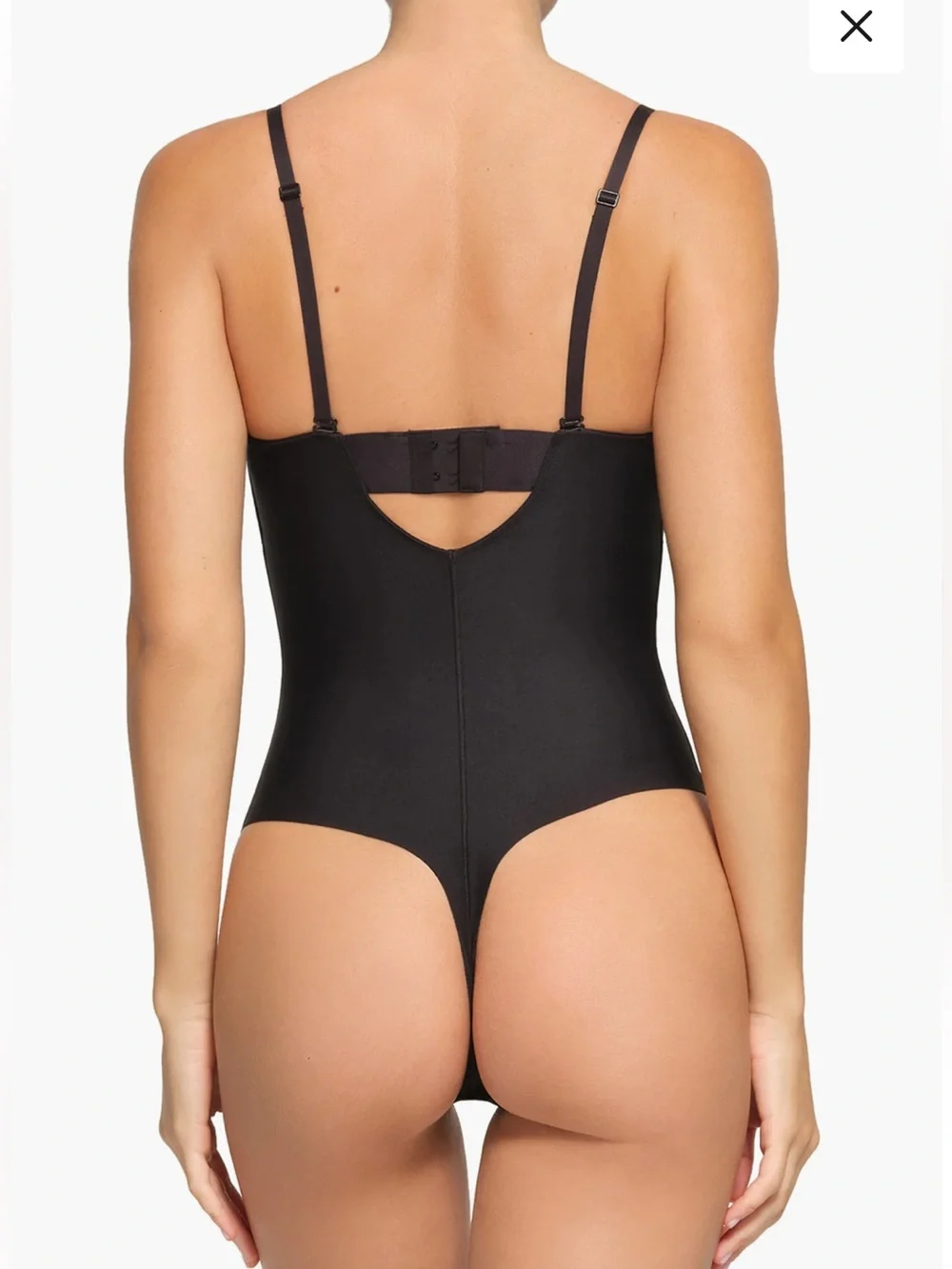 SKIMS Black Body Molded Underwire Thong Bodysuit size S small New with tags $138